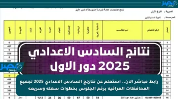 رابط مباشر الآن.. استعلم عن نتائج السادس الإعدادي 2025 لجميع المحافظات العراقية برقم الجلوس بخطوات سهلة وسريعة